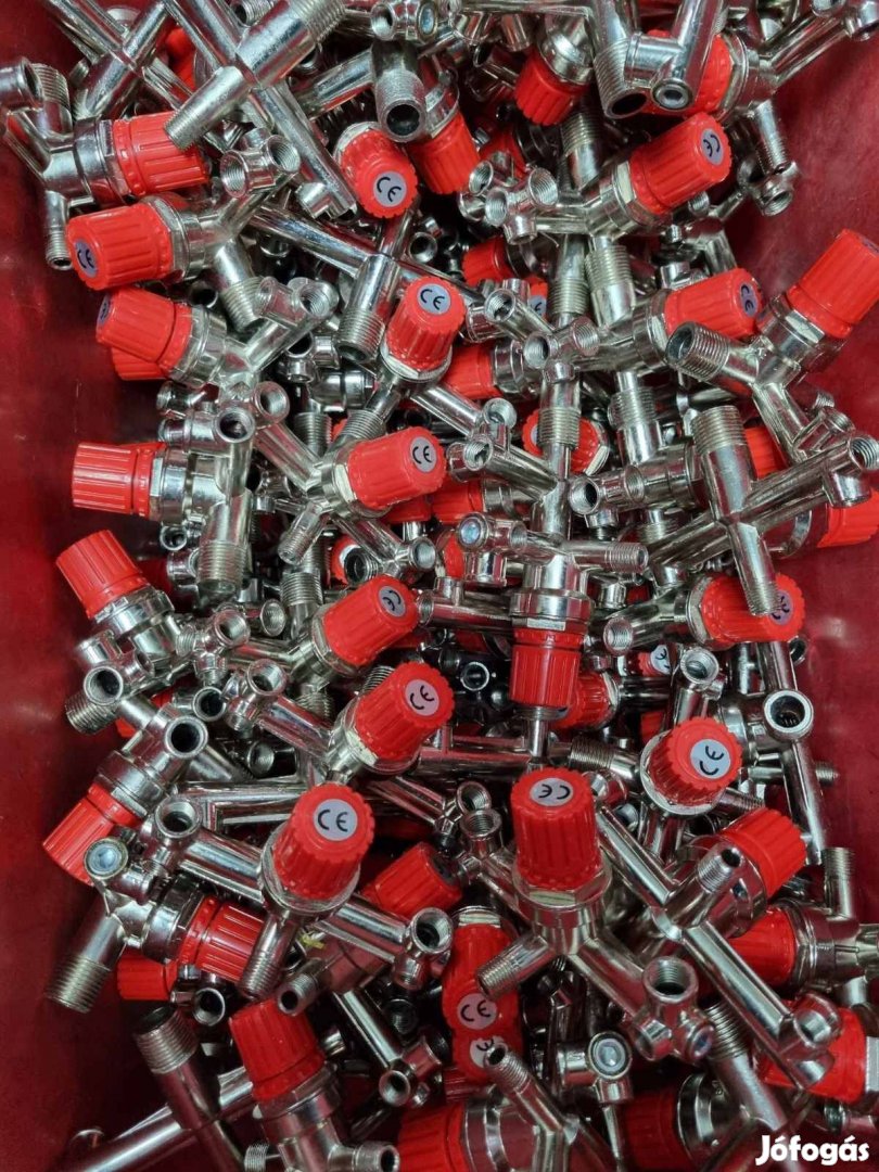 Jó áron 2db levegő elzáró elosztó csap két kimenettel kompresszorokhoz