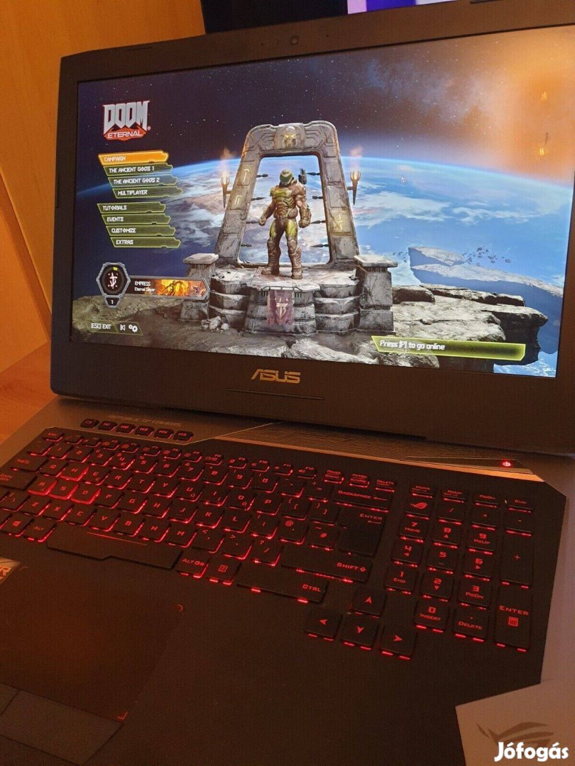 Jó áron Asus rog laptop eladó 17 colos Gtx 980M 8GB