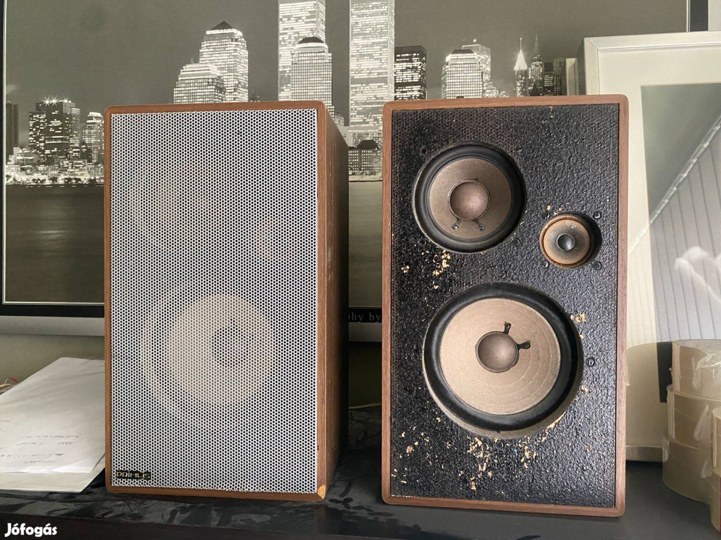 Jó minőségű 3 utas fa hangfal 50/ 70 watt teljesítmény eladó