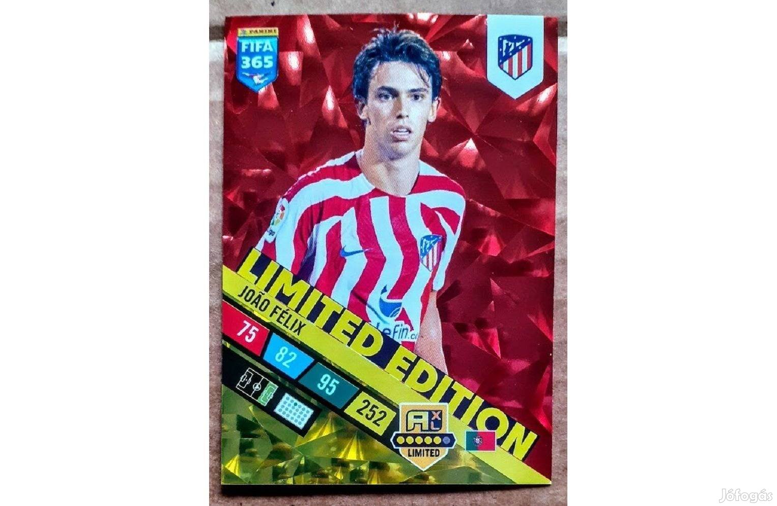 Joao Felix Atletico Madrid Limited focis kártya Panini 2023