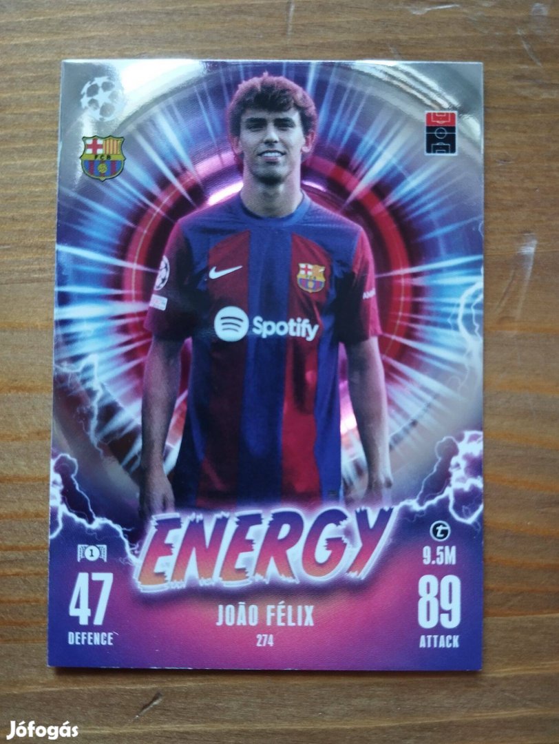 Joao Felix (Barcelona) Energy Bajnokok Ligája Extra 2023 kártya