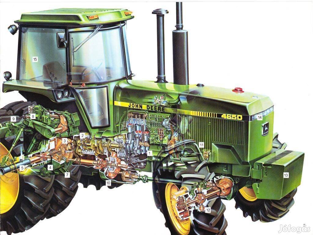 John Deere 4650 4755 4955 bontott, felújított, és új alkatrészek