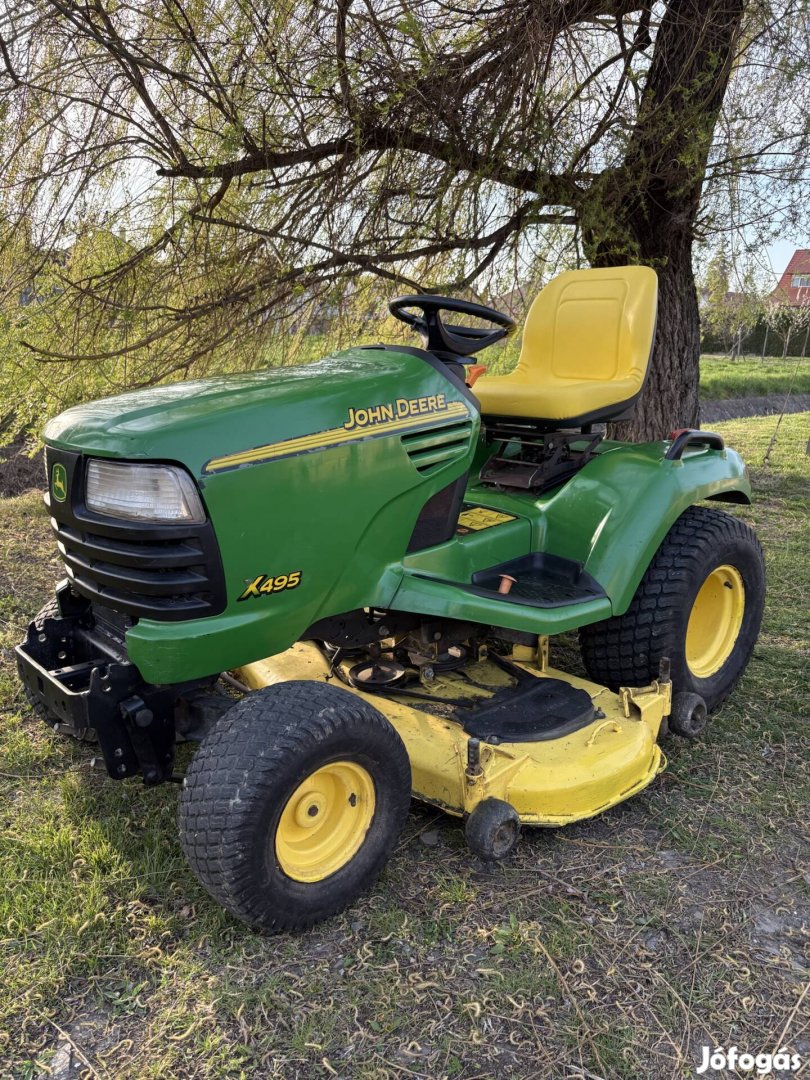 John Deere X495 3henger dízel fűnyíró traktor