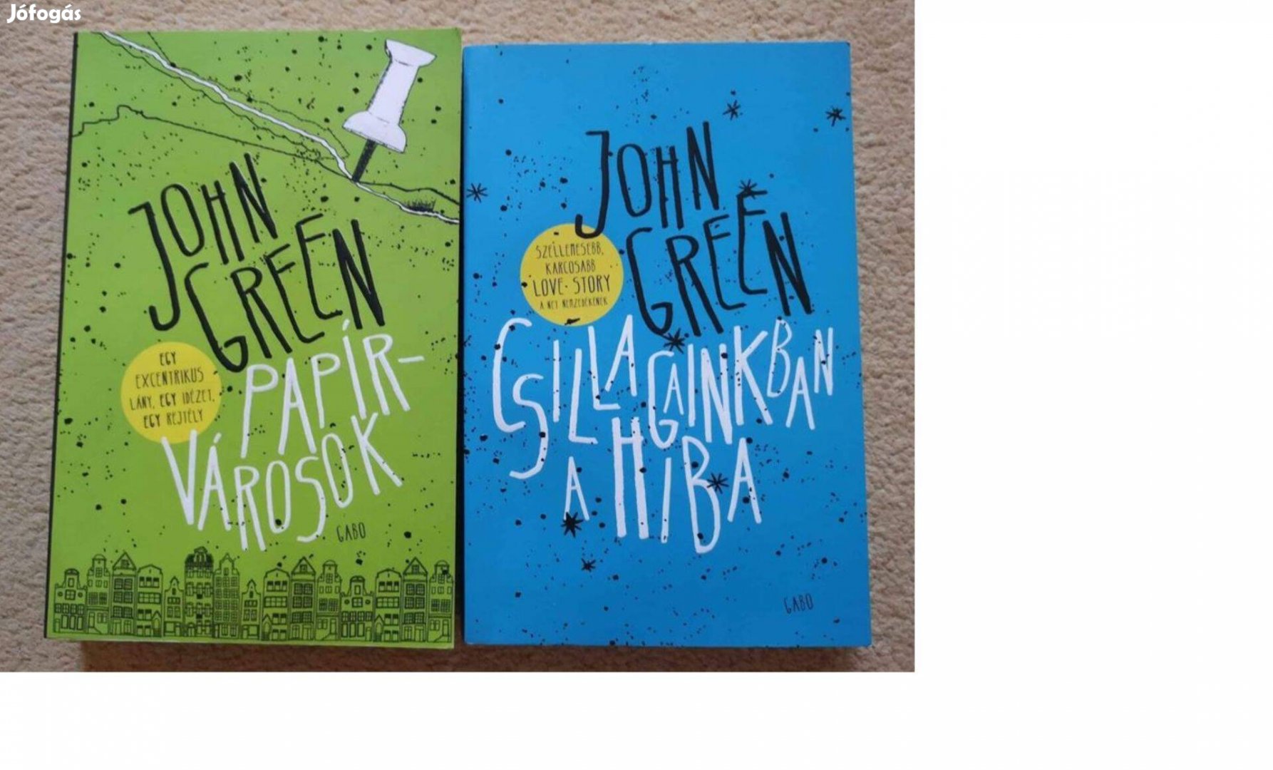 John Green könyvek: Papírvárisok, Csillagainkban a hiba 1500 Ft