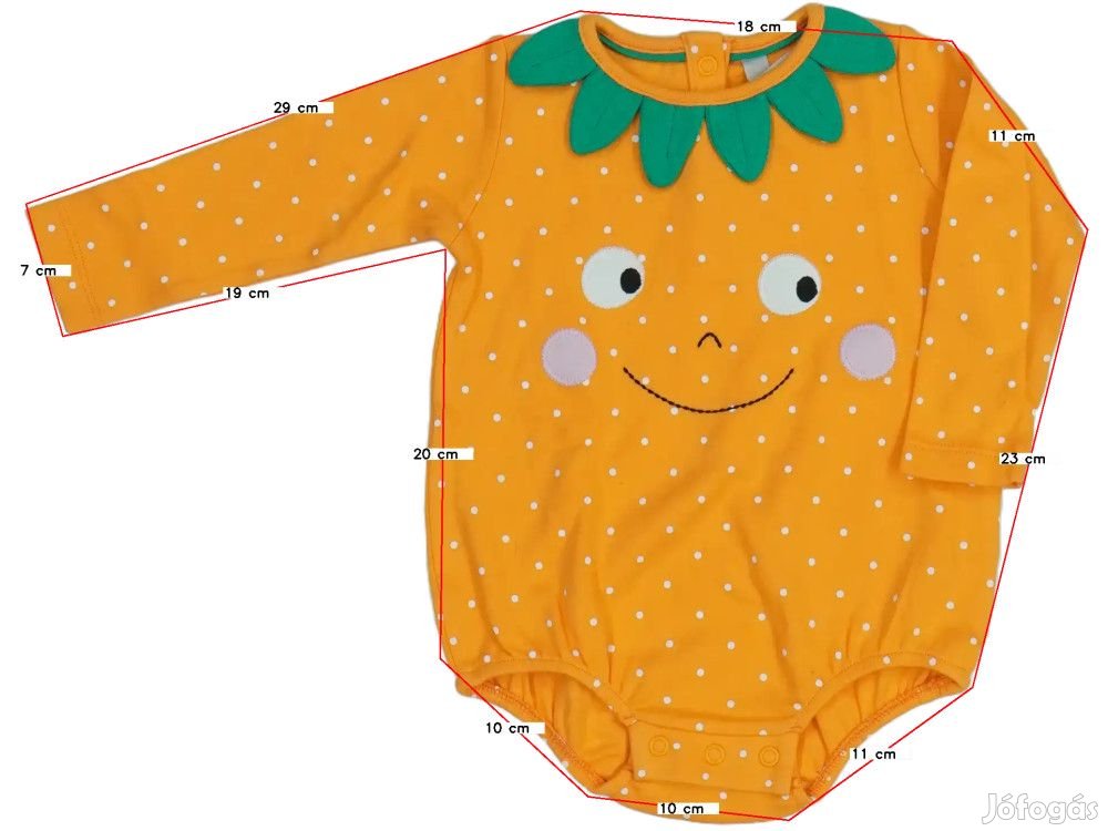 John Lewis Új (címkés) Uniszex (gyerek) Hosszú ujjú body (Méret: 74)