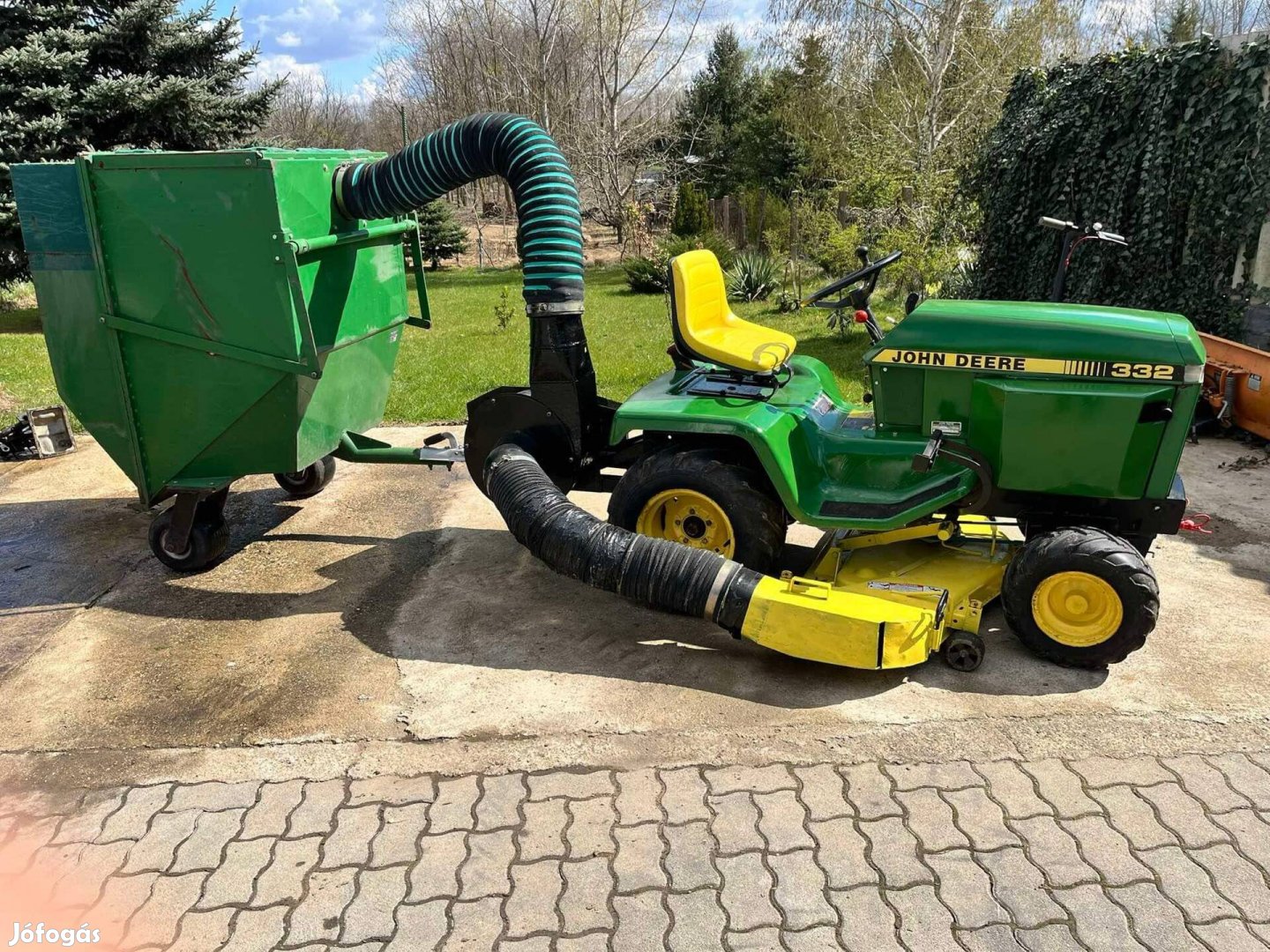 John deere 332 dízel fűnyíró traktor