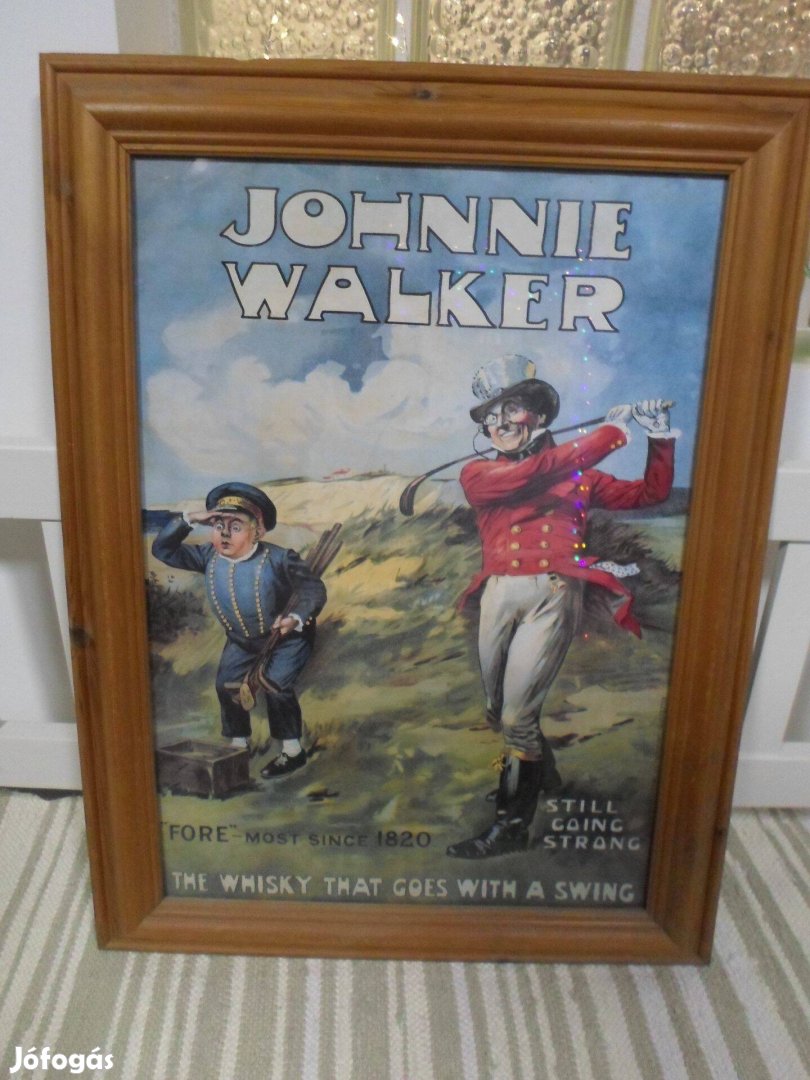 Johnnie Walker Robert Opie collection golf kép kerettel