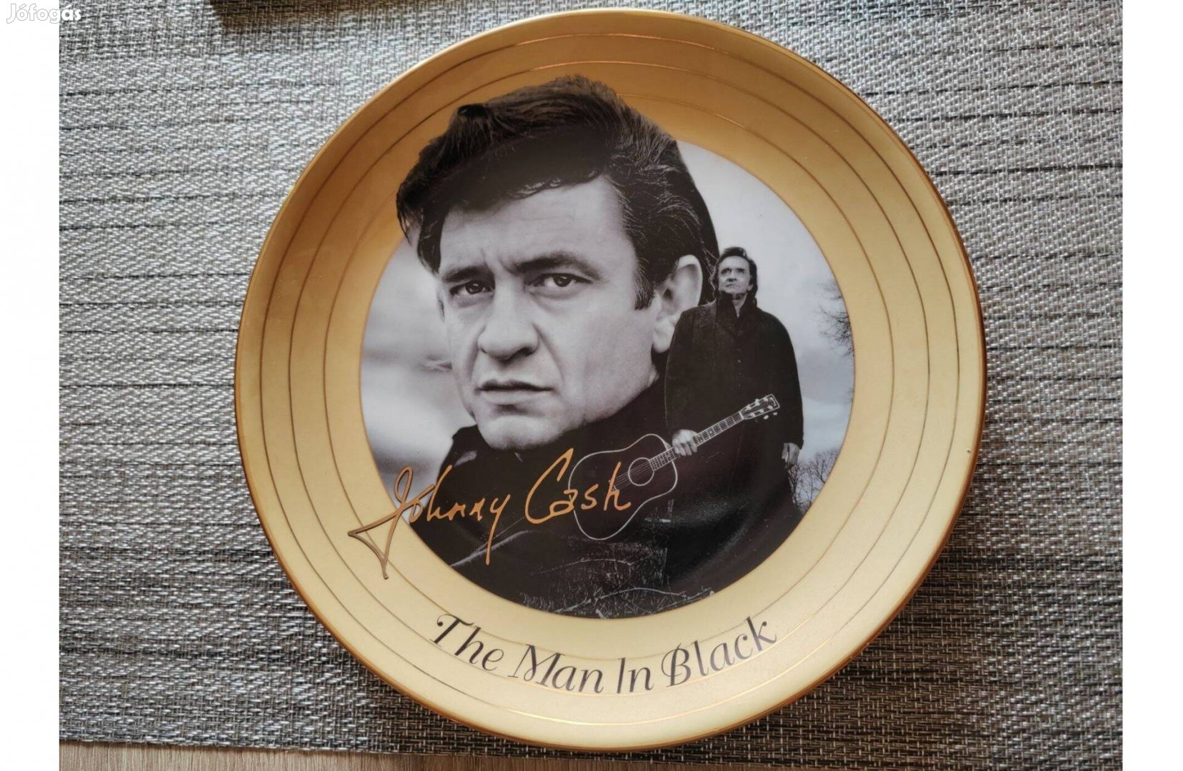 Johnny Cash porcelán tányér Limited Edition