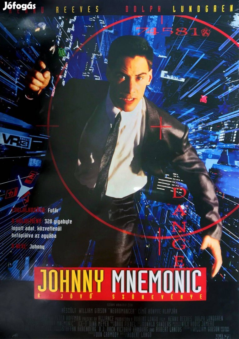 Johnny Mnemonic Keanu Reeves mozi plakát poszter