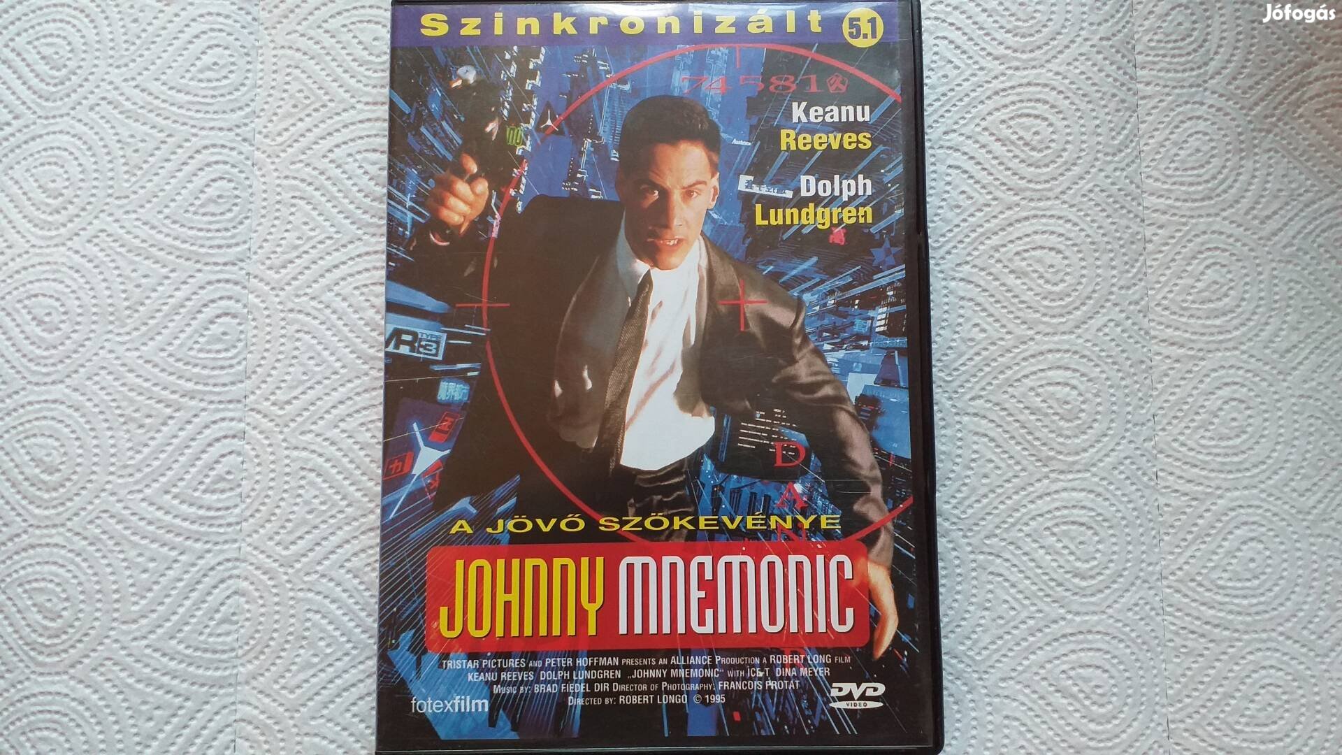 Johnny Mnemonic a jövő szökevénye DVD -Kenau Reeves