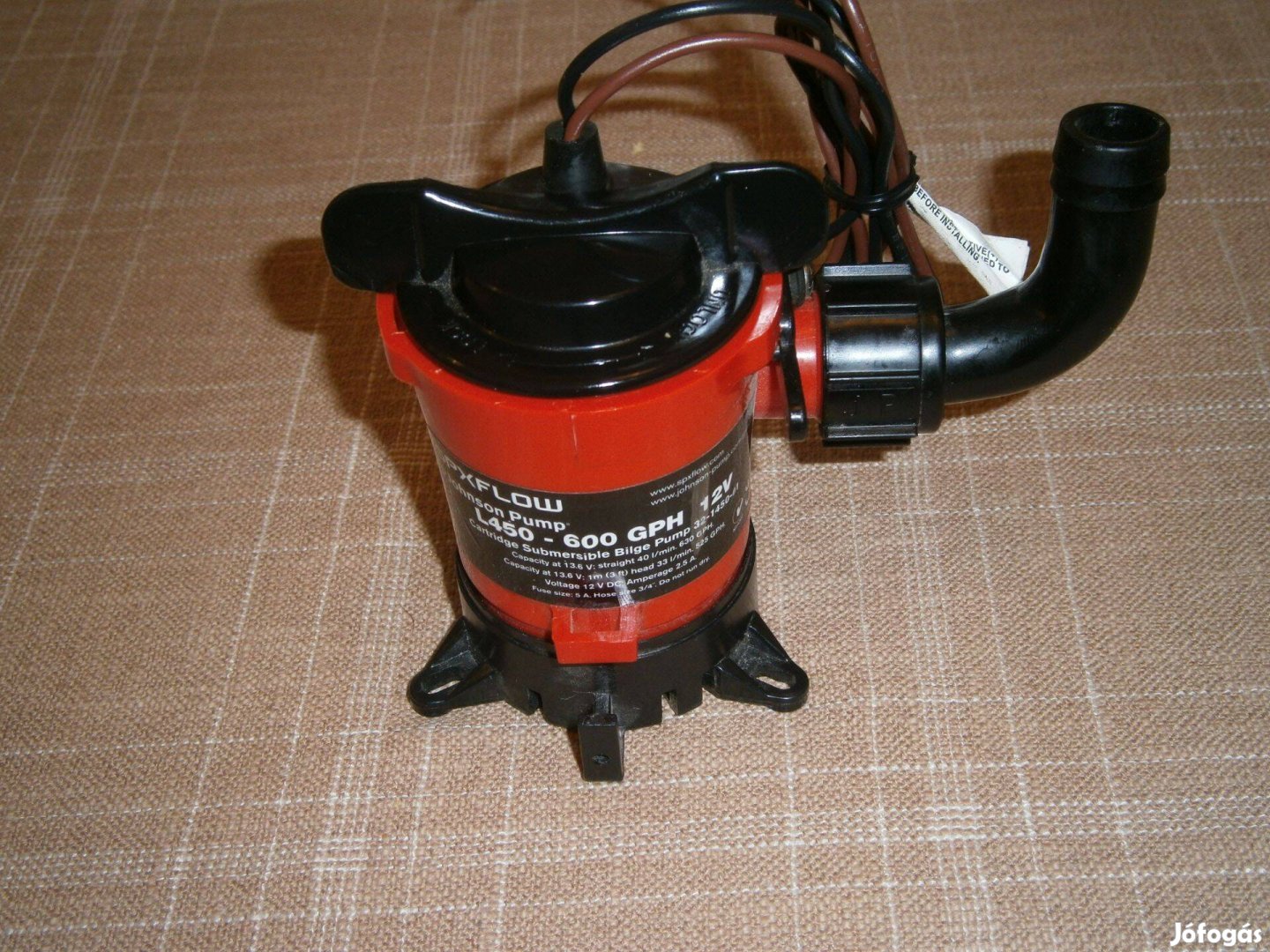 Johnson Pump L450 -650 Gph 12V fenékvízszivattyú