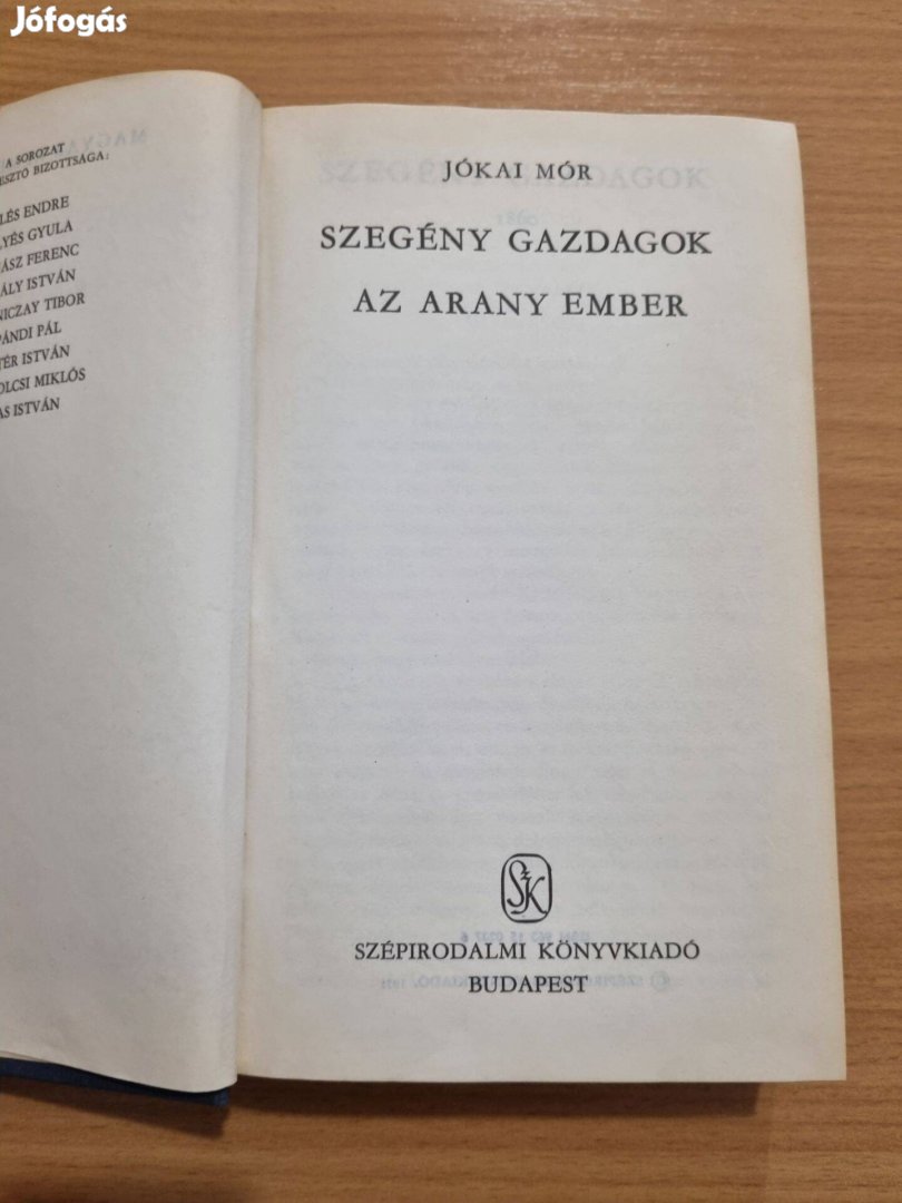 Jókai Mór Szegény gazdagok és Az aranyember
