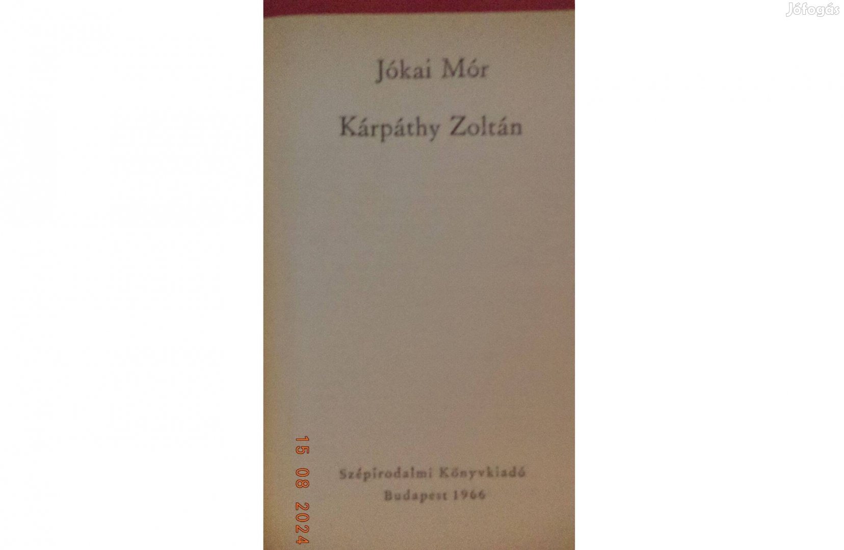 Jókai Mór: Kárpáthy Zoltán