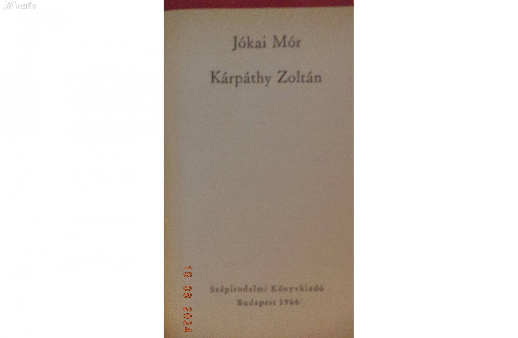 Jókai Mór: Kárpáthy Zoltán