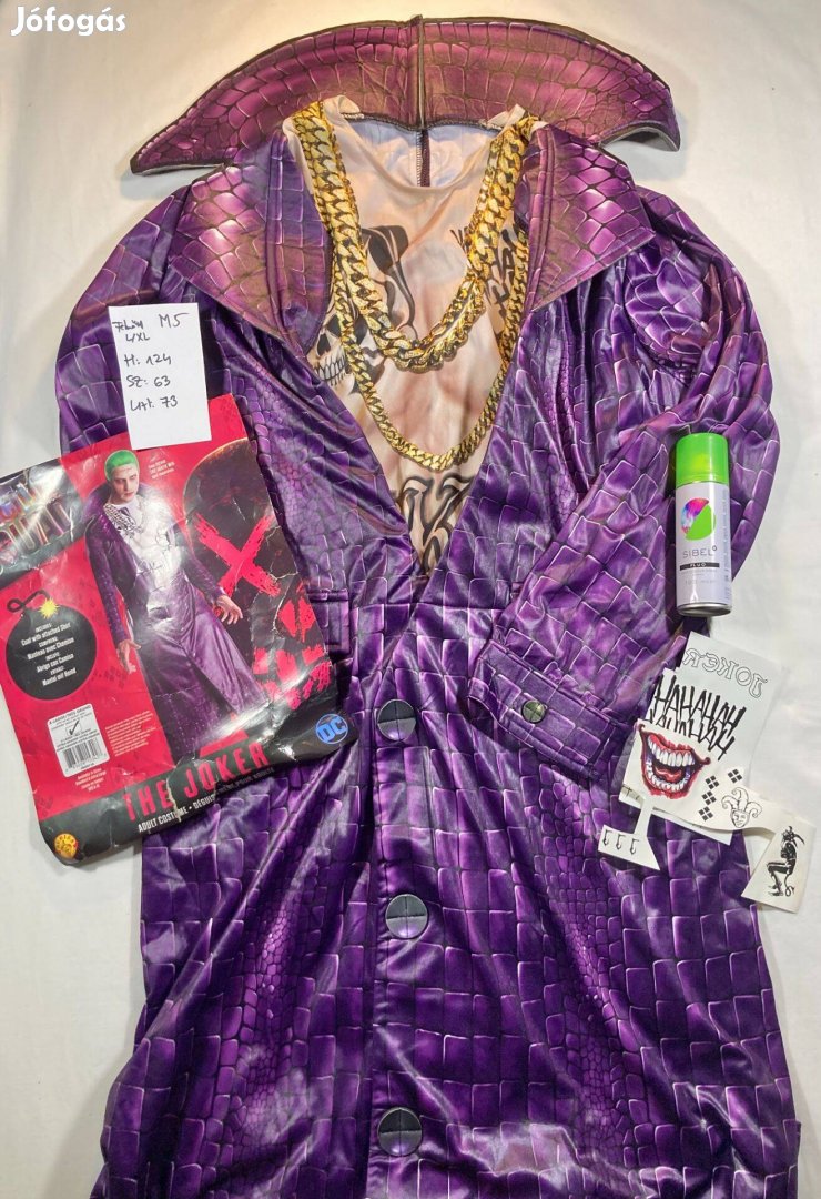 Joker jelmez, felnőtt jelmez M5