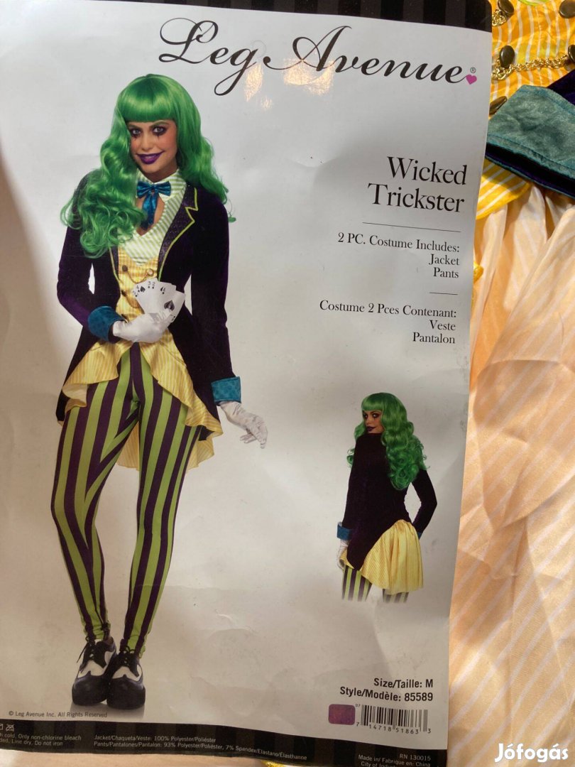 Joker jelmez, lány Joker jelmez, halloween jelmez M56