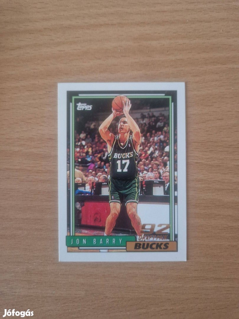 Jon Barry Topps 1992-93 Rookie 348 kosaras kártya