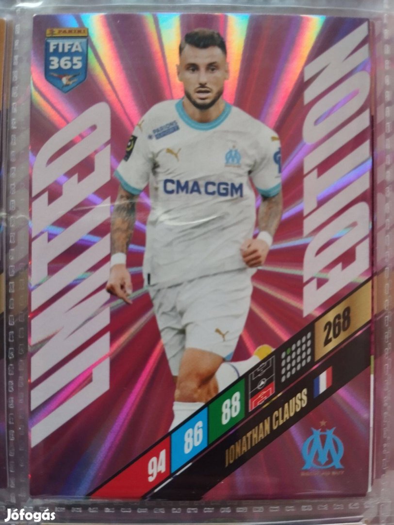 Jonathan Clauss (Marseille) FIFA 365 2024 Limited edition focis kártya