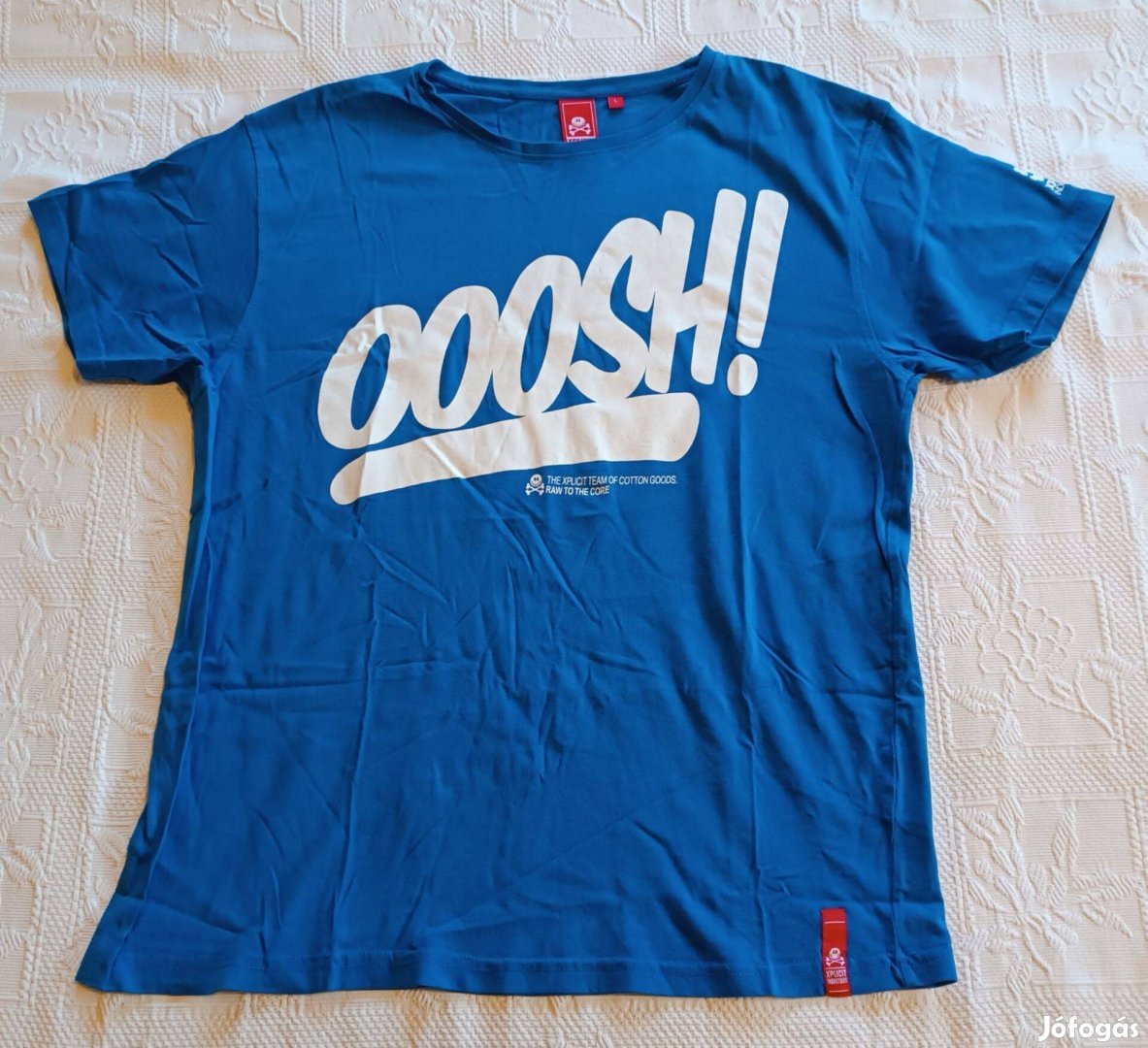 Jópofa Xplicit Industries Kék Pamut Vicces Fun Női Póló L