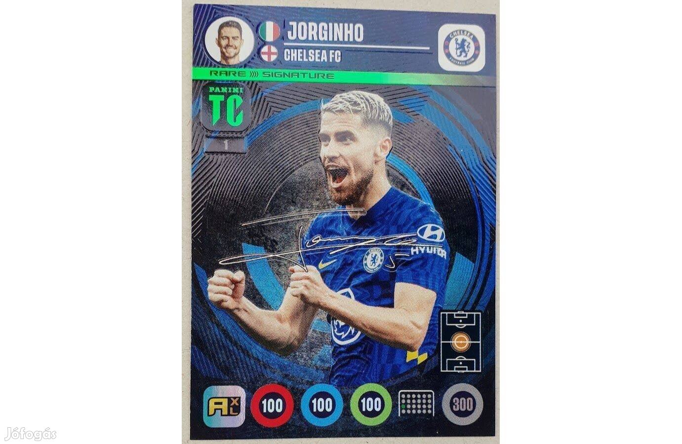 Jorginho Chelsea Rare Signature focis kártya Panini Top Class 2022