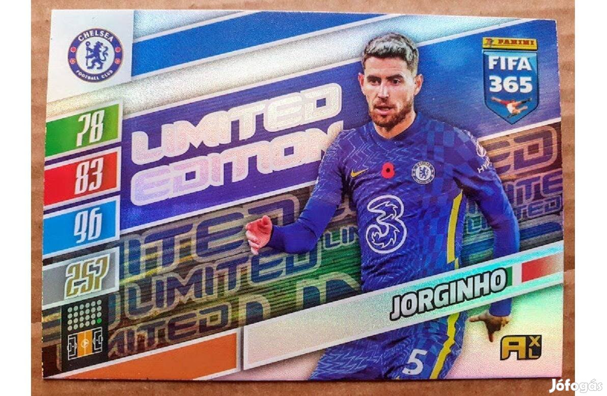 Jorginho Chelsea XXL Limited Edition focis kártya Panini 2022 Update