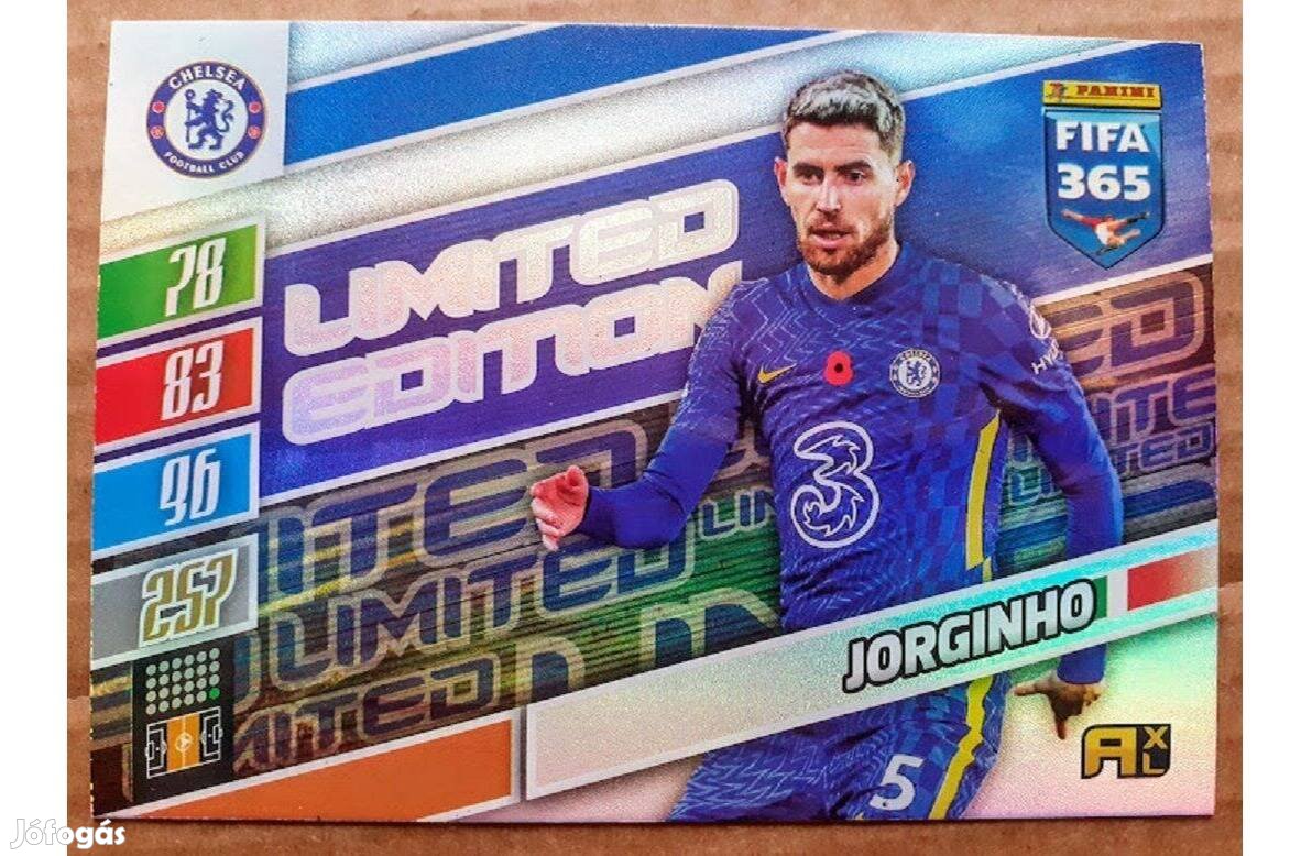 Jorginho Chelsea XXL Limited Edition focis kártya Panini 2022 Update