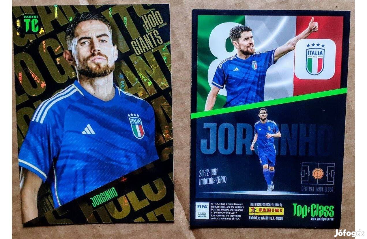 Jorginho Olaszország Holo Giants focis kártya Panini Top Class 2023