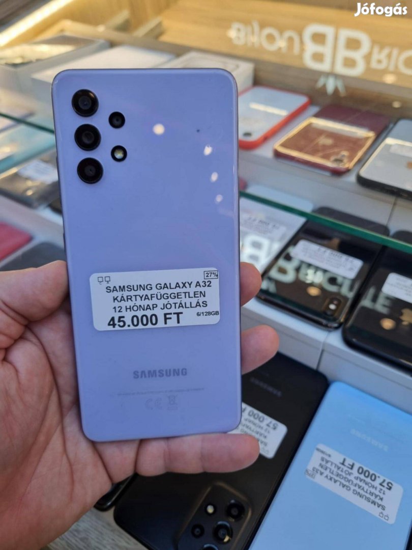 Jótállással Galaxy A32 Lila 128GB Független