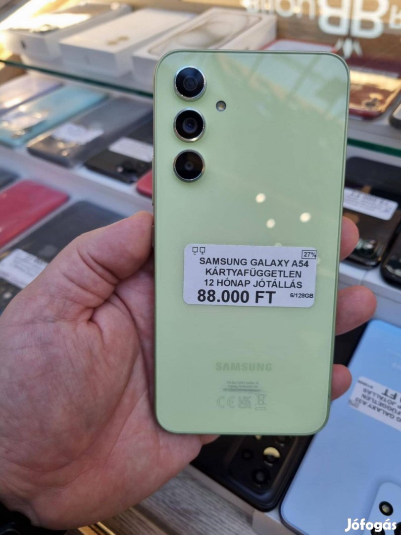 Jótállással Galaxy A54 Zöld 128GB Független