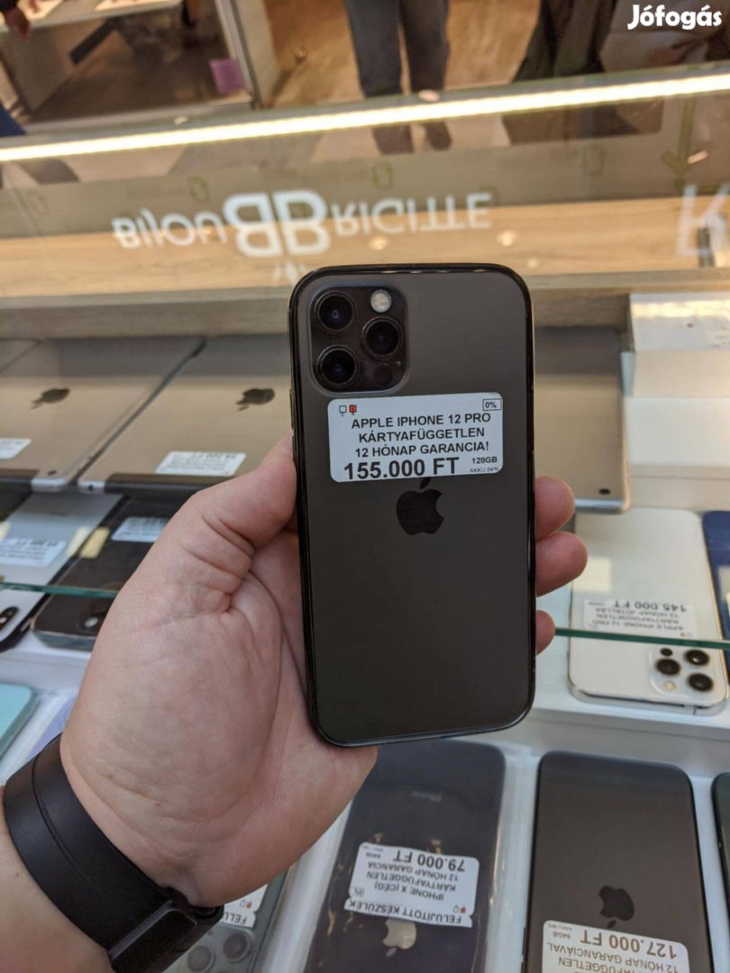 Jótállással iphone 12 Pro Fekete 128GB Független