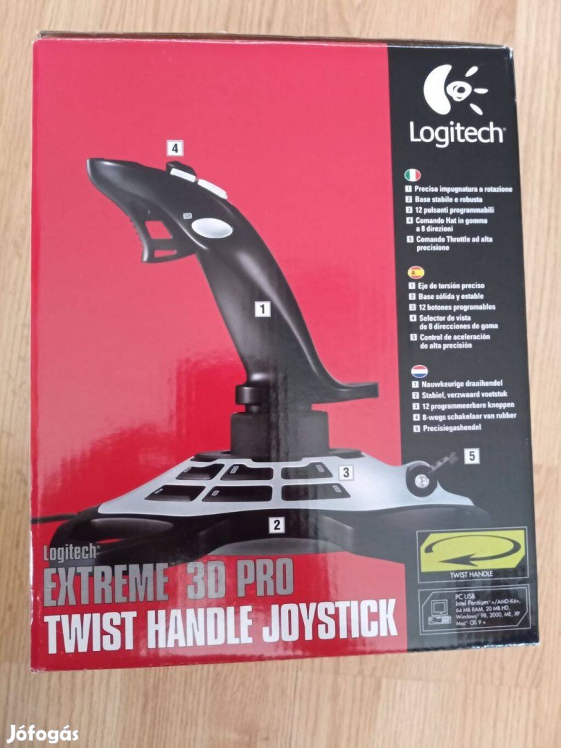 Joystick Logitech extreme 3d pro PC-hez