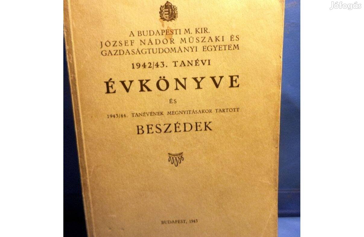 József Nádor Műszaki Egyetem évkönyve 1942/43