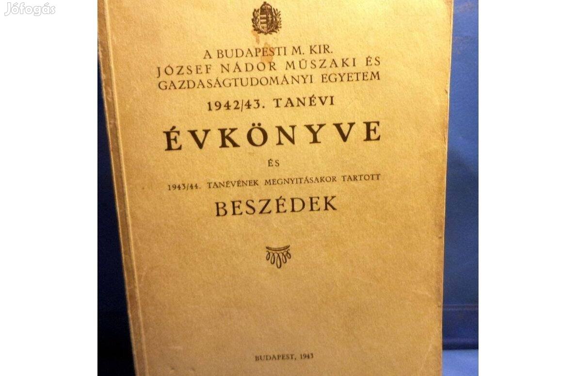József Nádor Műszaki Egyetem évkönyve 1942 - 43