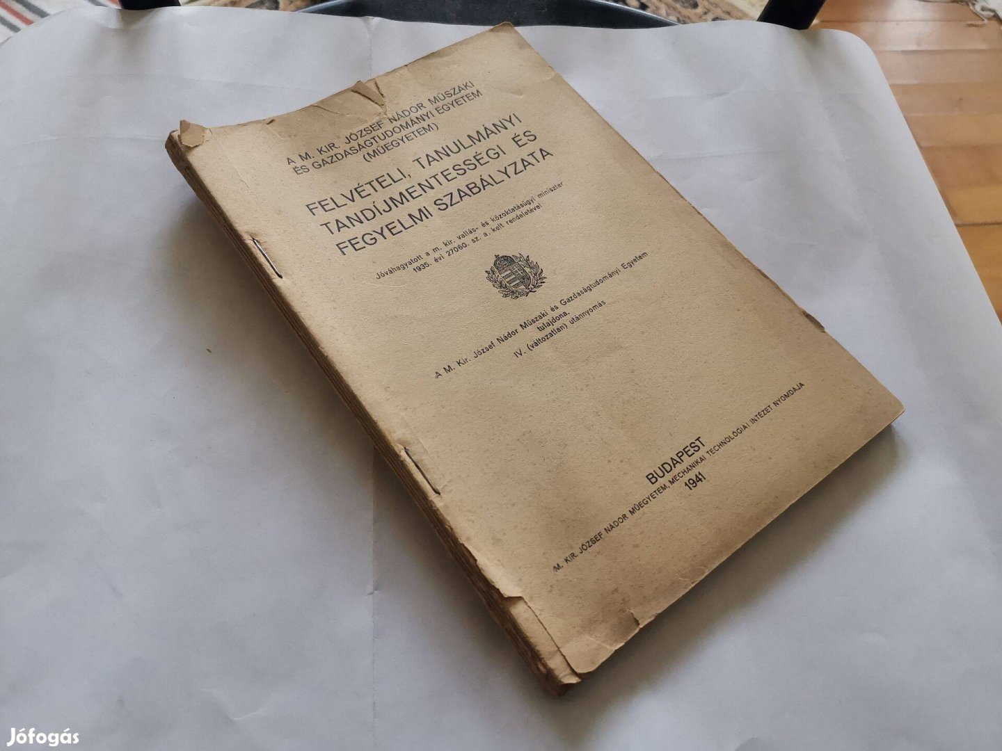 József Nádor műegyetem - felvételi, tanulmányi szabályzata