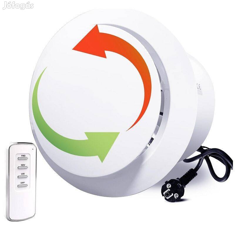 Jsatful A-05 szellőztető ventilátor, távirányítóval, 150mm, 40W, 310m