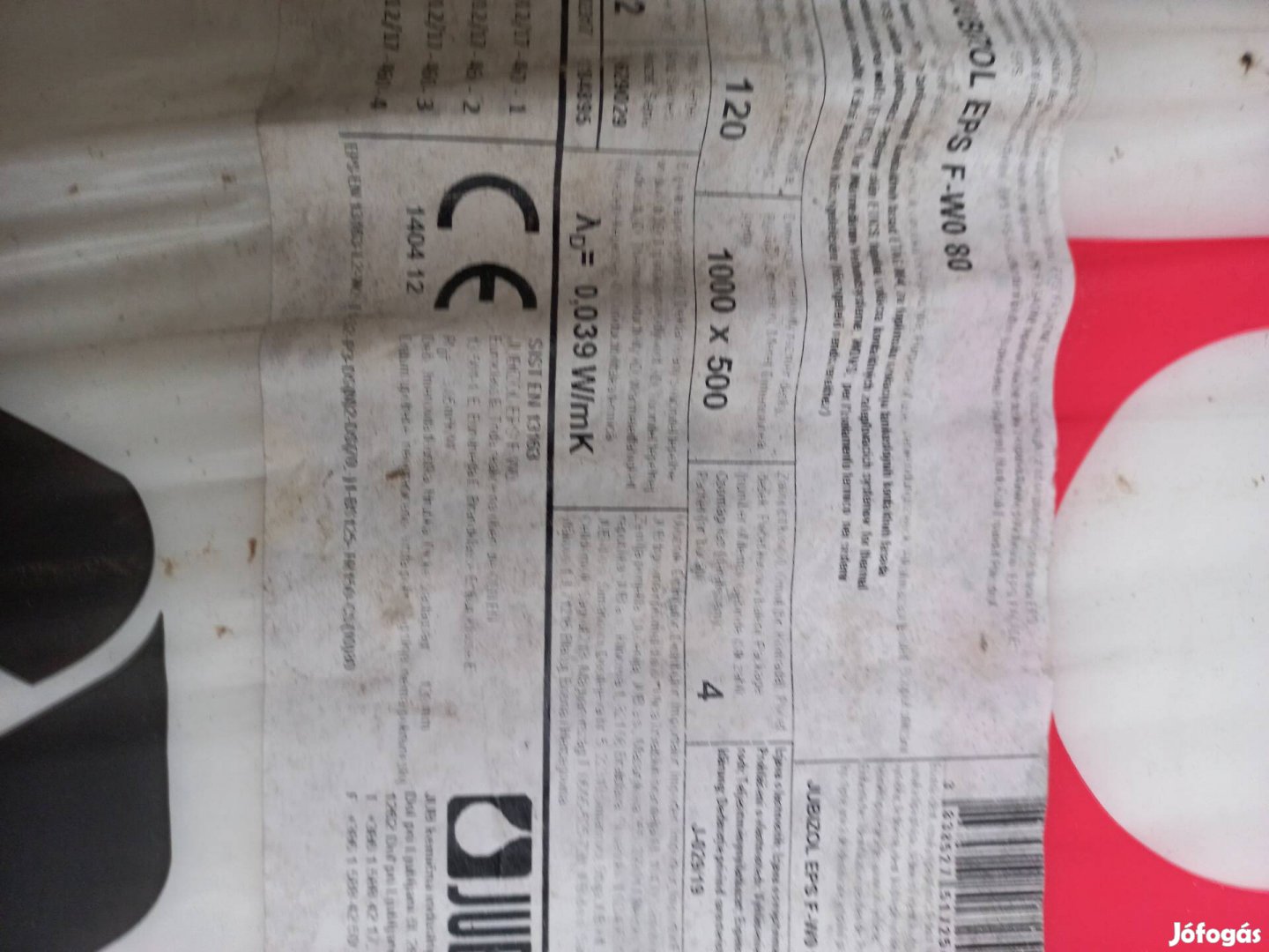 Jub EPS homlokzati szigetelő.