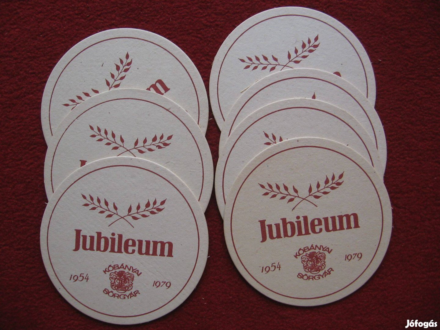 Jubileum Kőbányai karton poháralátétek 7 db