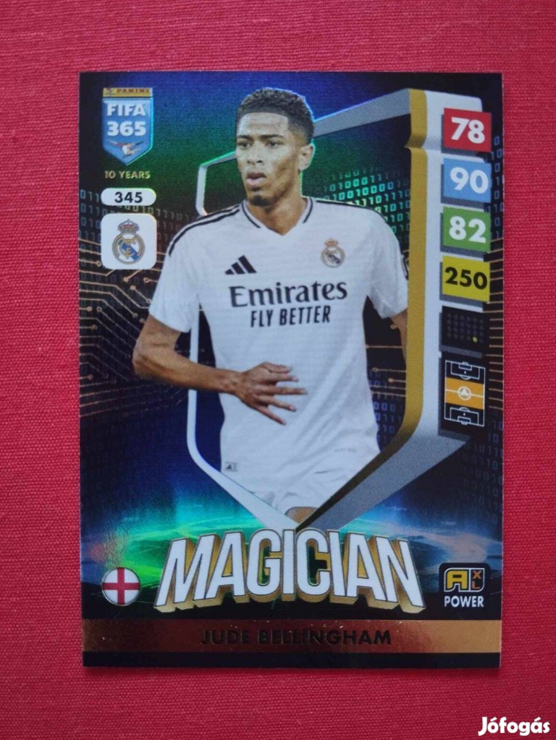 Jude Bellingham Real Madrid FIFA 365 2025 Power Magician focis kártya