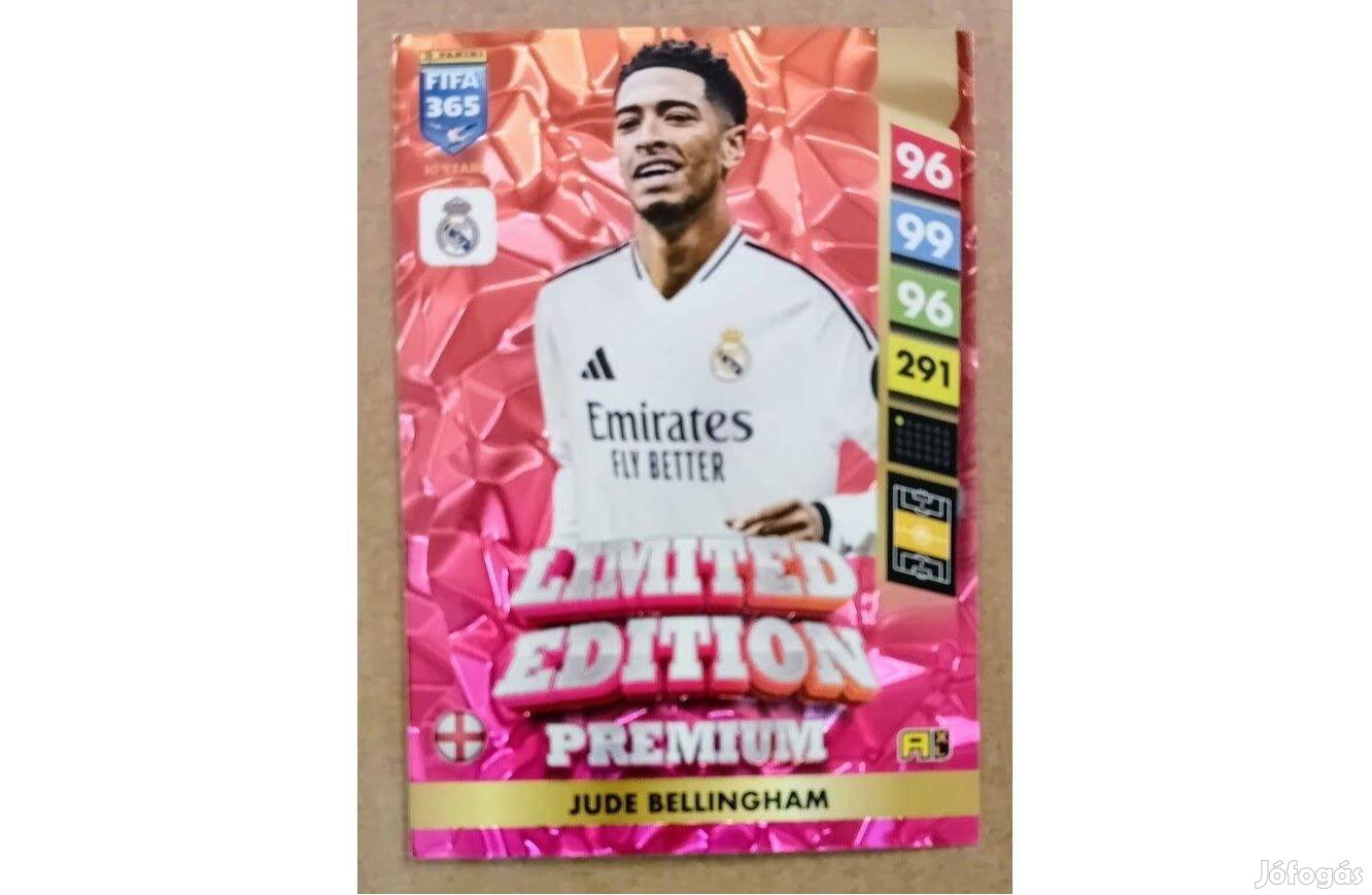 Jude Bellingham Real Madrid Premium Limited focis kártya Panini 2025