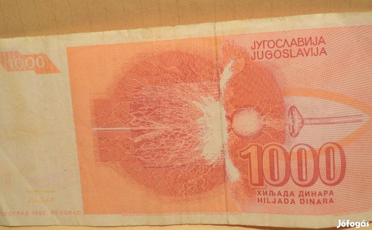 Jugoszláv dinár papírpénz