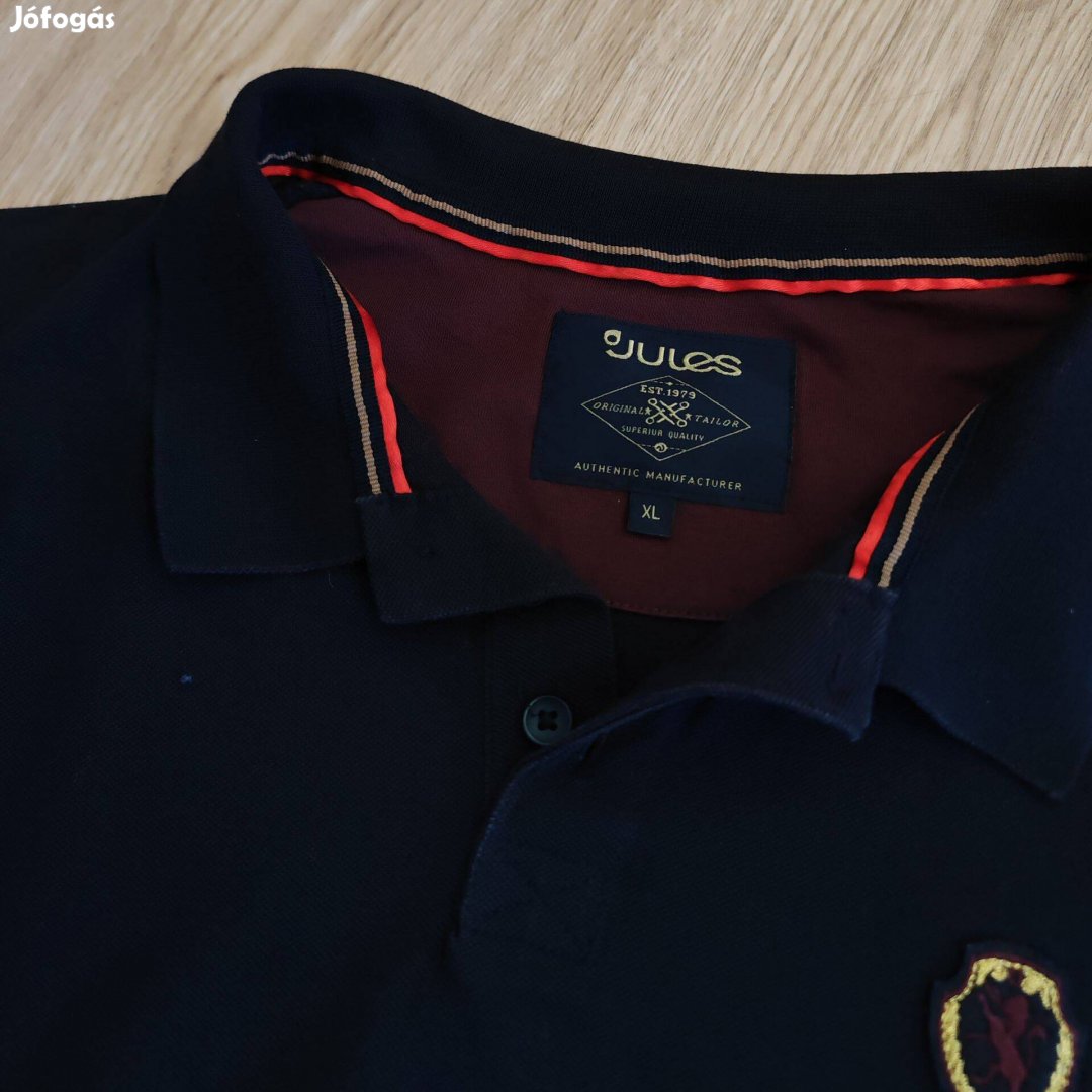 Jules minőségi sportos pamut vékony férfi pulóver XL