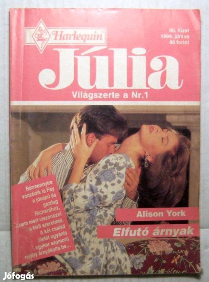 Júlia 80. Elfutó Árnyak (Alison York) 1994 (2kép+tartalom)