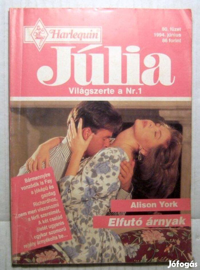 Júlia 80. Elfutó Árnyak (Alison York) 1994 (2kép+tartalom)