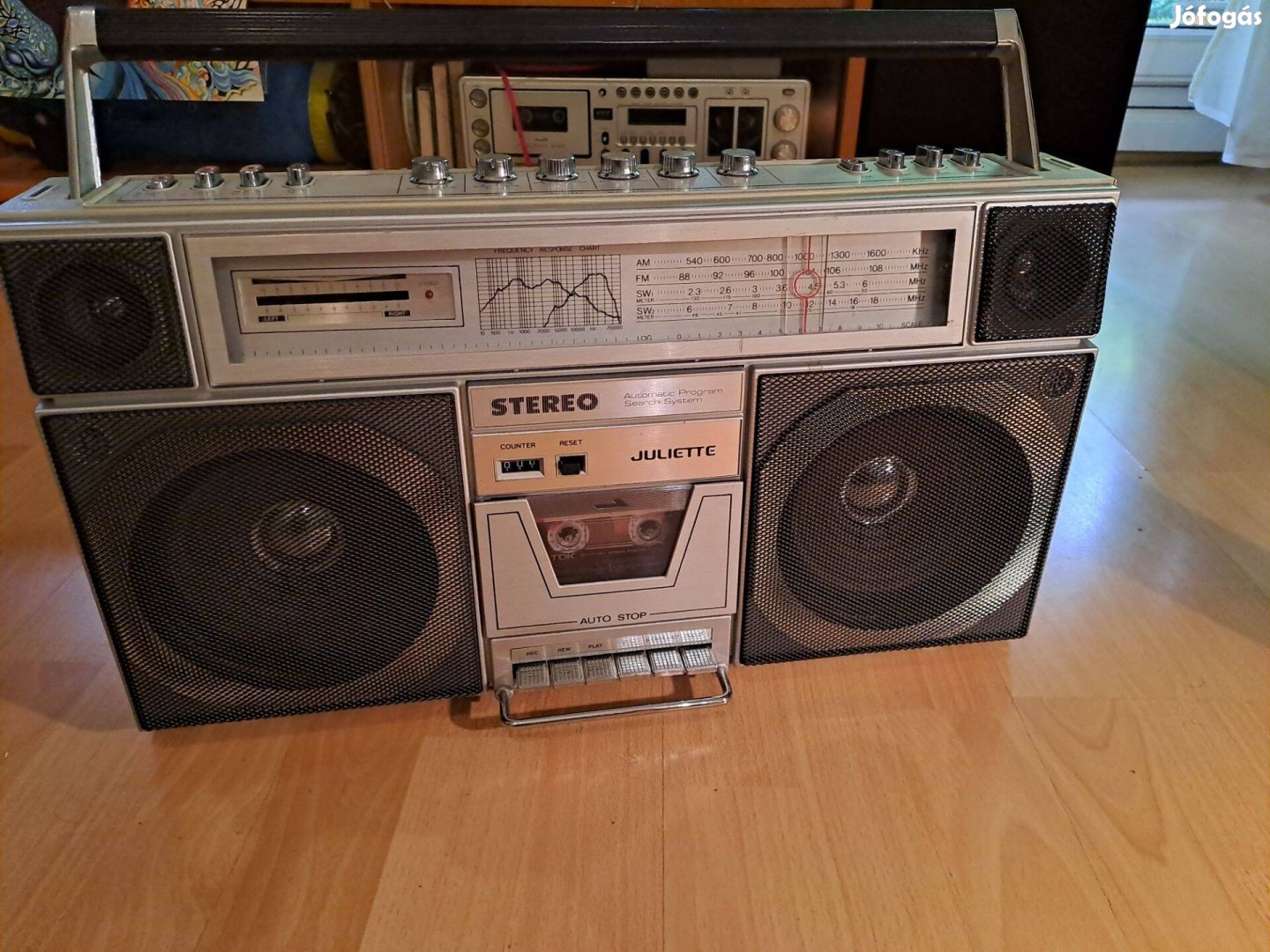 Juliette CPR5000BJ boombox rádió magnó a 80-as évekből, működőképes
