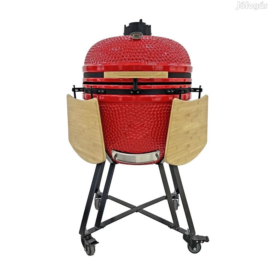 Jumbo 25" Kamado kerámia grill 64cm XXL BBQ piros