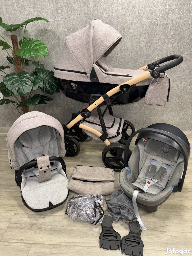 Junama gyönyörű Unisex 3in1 babakocsi Cybex hordozóval