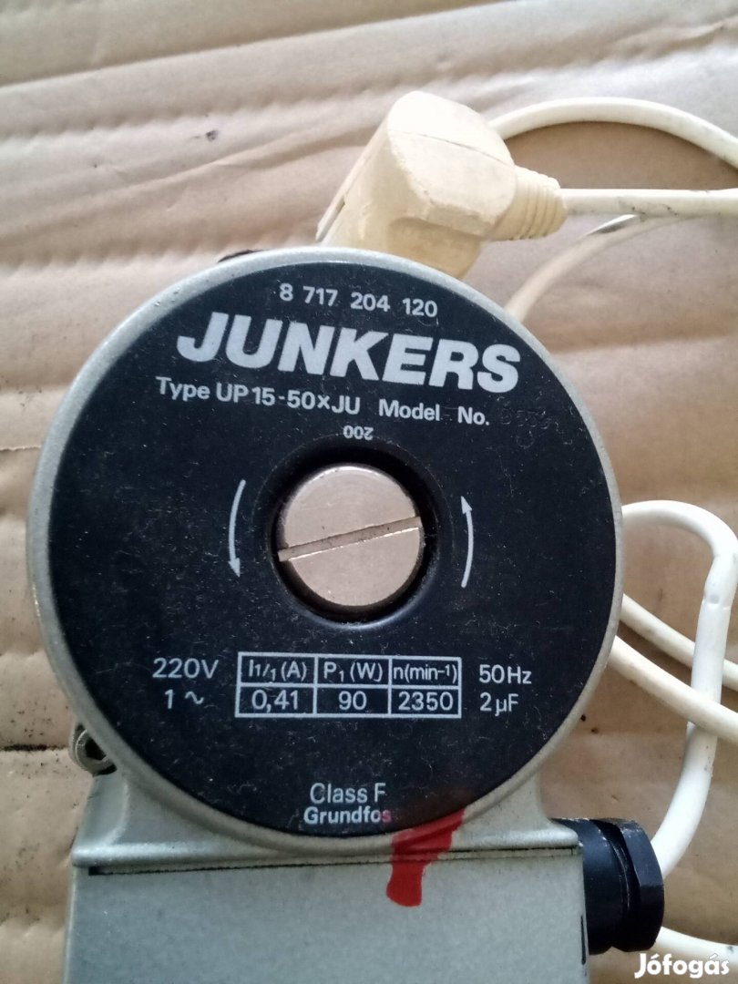 Junkers Grundfos fűtési keringető szivattyú gázkészülékhez