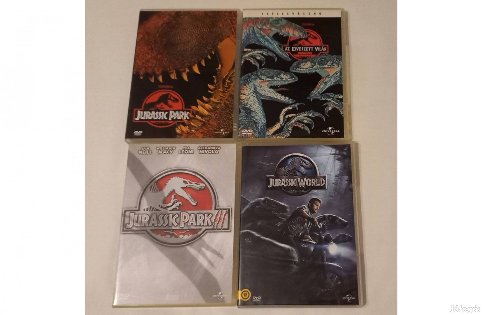 Jurassic Park 1-2-3. Dvd Filmek + Jurassic World egyben !