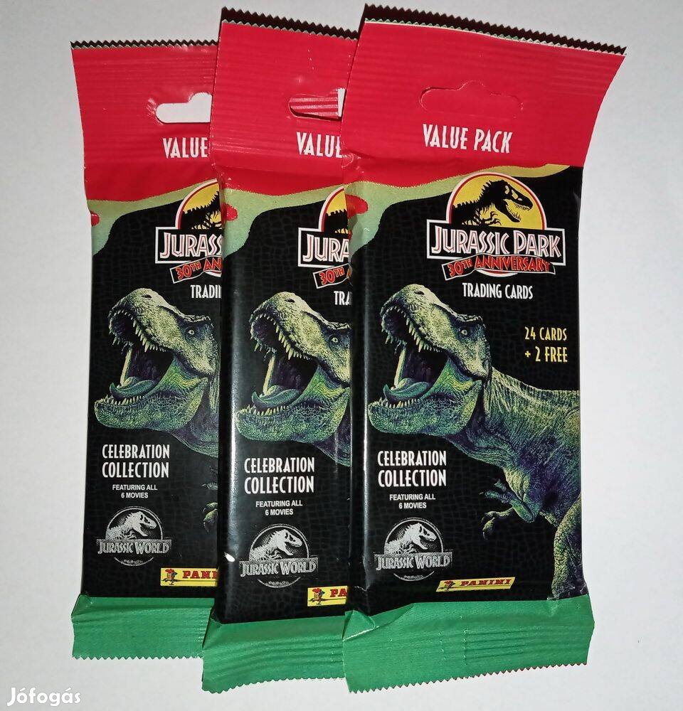 Jurassic Park 30th Anniversary Trading Cards Value Pack kártyák