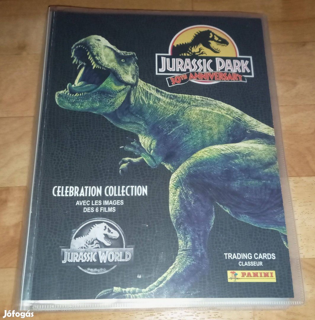 Jurassic Park 30th Anniversary Trading Cards gyűjtőalbum